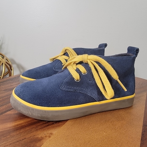 HANNAH ANDERSSON Nils Suede Chukka Boots Hybrid Boot/Sneaker Blue & Gold Size 13 - Picture 5 of 16